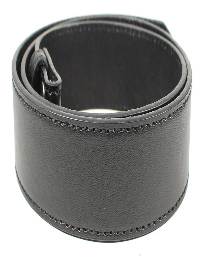BC Belts حزام جلدي من بي سي بيلتس، ذو ملمس ناعم وحافة مخيطة، عرضه 1.5 بوصة، مزود بأزرار كبس (أسود - مقاس كبير) - Image 4